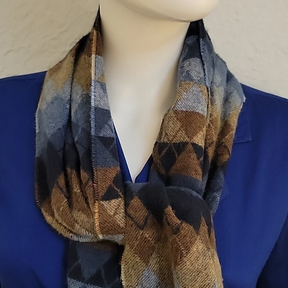 Argyle Acrylic Cashmink Scarf Made in Germany